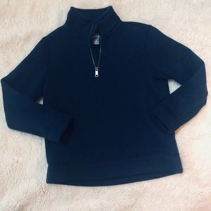 Blue half zip sweater